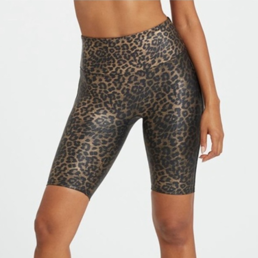 Spanx Faux Leather Bike Shorts